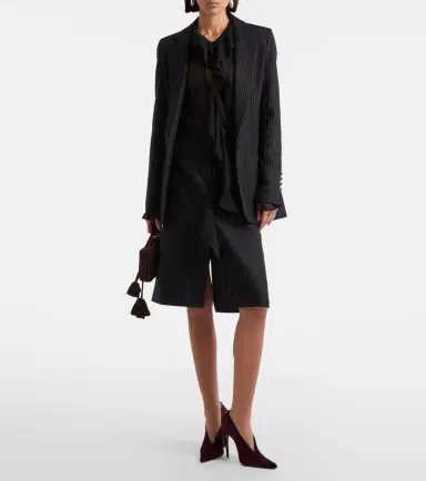 Nina Ricci Pinstriped wool-blend pencil skirt | Thumbnail 4