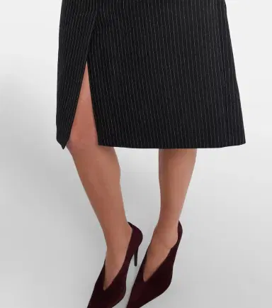 Nina Ricci Pinstriped wool-blend pencil skirt | Thumbnail 5