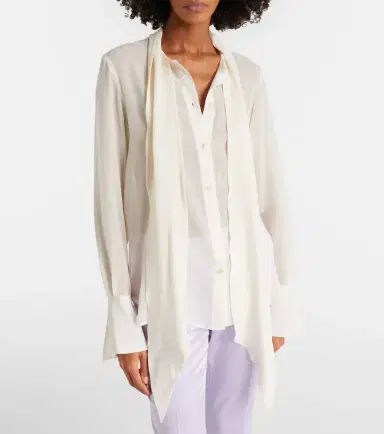 Nina Ricci Scarf-detail silk blouse | Thumbnail 4