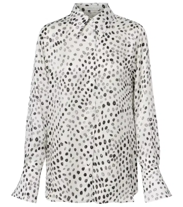 Printed satin blouse