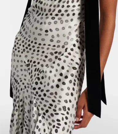 Nina Ricci Polka-dot satin midi dress | Thumbnail 2