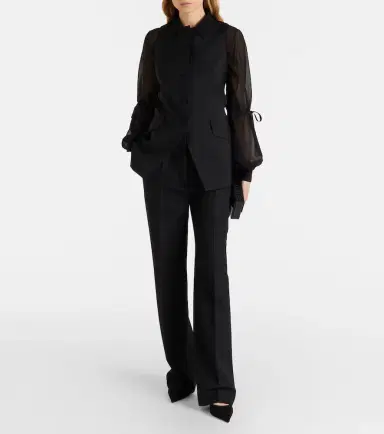 Nina Ricci Sheer silk blouse | Thumbnail 2 Nina Ricci Sheer silk blouse | Thumbnail 2