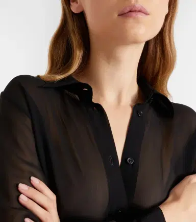 Nina Ricci Sheer silk blouse | Thumbnail 3 Nina Ricci Sheer silk blouse | Thumbnail 3