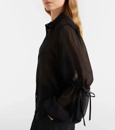Nina Ricci Sheer silk blouse | Thumbnail 4 Nina Ricci Sheer silk blouse | Thumbnail 4