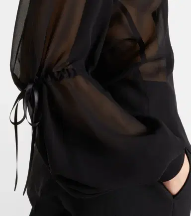 Nina Ricci Sheer silk blouse | Thumbnail 5 Nina Ricci Sheer silk blouse | Thumbnail 5