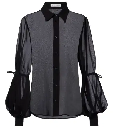 Nina Ricci Sheer silk blouse | Thumbnail 1 Nina Ricci Sheer silk blouse | Thumbnail 1