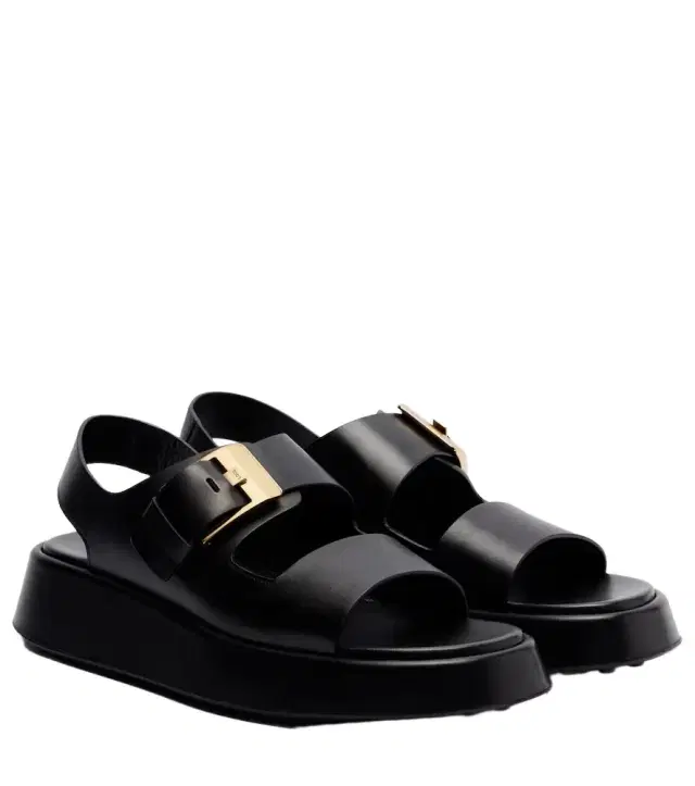 Leather platform sandals