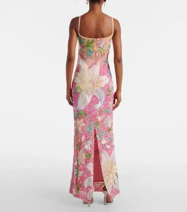 La Fuori Là Fuori Floral sequined gown | Thumbnail 4
