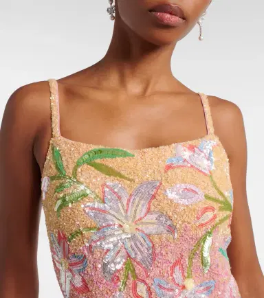 La Fuori Là Fuori Floral sequined gown | Thumbnail 5