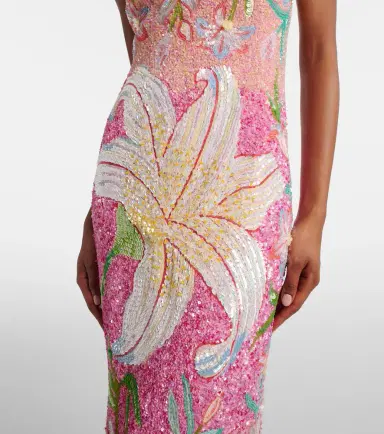 La Fuori Là Fuori Floral sequined gown | Thumbnail 6