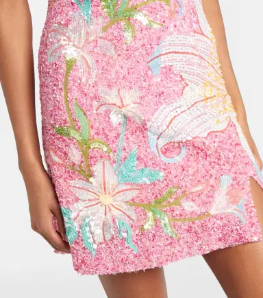 LA FUORI Là Fuori Floral sequined minidress | Thumbnail 2