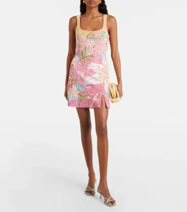LA FUORI Là Fuori Floral sequined minidress | Thumbnail 3
