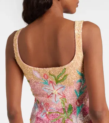 LA FUORI Là Fuori Floral sequined minidress | Thumbnail 4