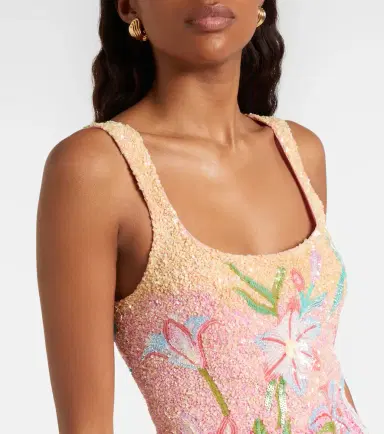 LA FUORI Là Fuori Floral sequined minidress | Thumbnail 6