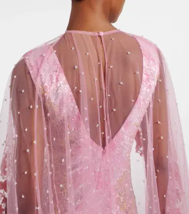 LA FUORI Là Fuori Panorama embellished caped gown | Thumbnail 7 LA FUORI Là Fuori Panorama embellished caped gown | Thumbnail 7