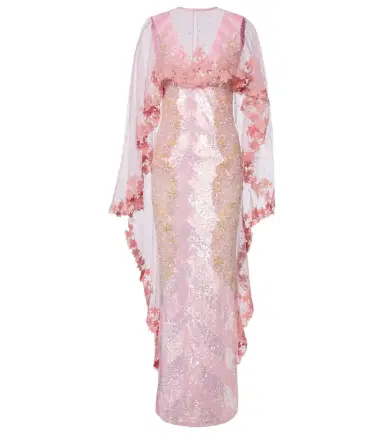 LA FUORI Là Fuori Panorama embellished caped gown | Thumbnail 1 LA FUORI Là Fuori Panorama embellished caped gown | Thumbnail 1