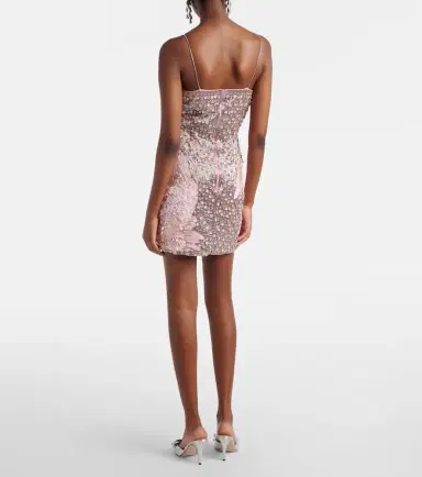 LA FUORI Là Fuori Embellished floral minidress | Thumbnail 4