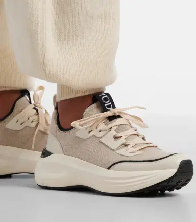 Tod's Leather-trimmed sneakers | Thumbnail 5 Tod's Leather-trimmed sneakers | Thumbnail 5