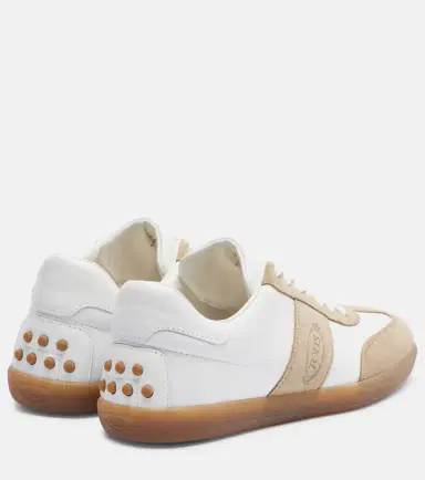 Tod's Suede-trimmed leather sneakers | Thumbnail 4