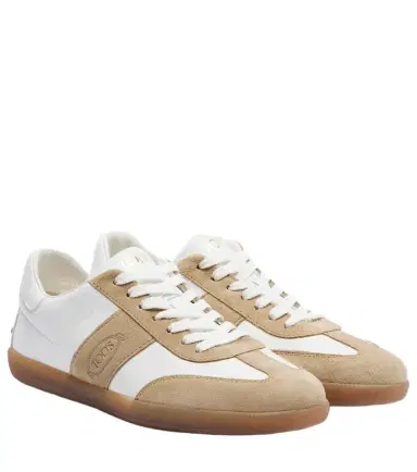 Tod's Suede-trimmed leather sneakers | Thumbnail 1