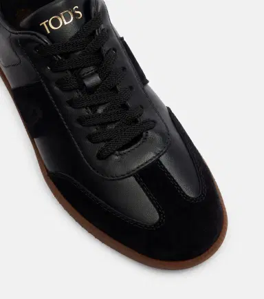 Tod's Suede-trimmed leather sneakers | Thumbnail 3