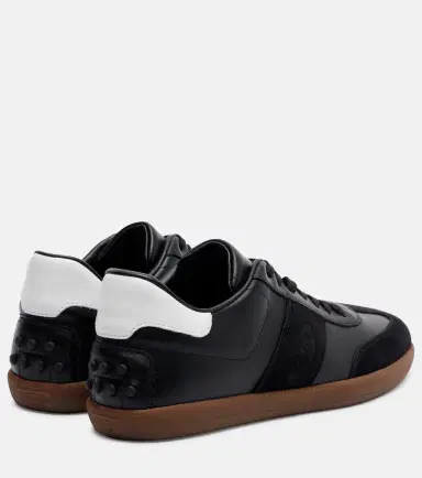 Tod's Suede-trimmed leather sneakers | Thumbnail 4