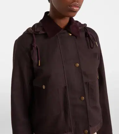 Moncler Aconitum cotton and linen-blend jacket | Thumbnail 4 Moncler Aconitum cotton and linen-blend jacket | Thumbnail 4
