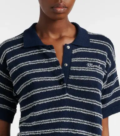 Moncler Logo striped cotton-blend polo sweater | Thumbnail 5 Moncler Logo striped cotton-blend polo sweater | Thumbnail 5