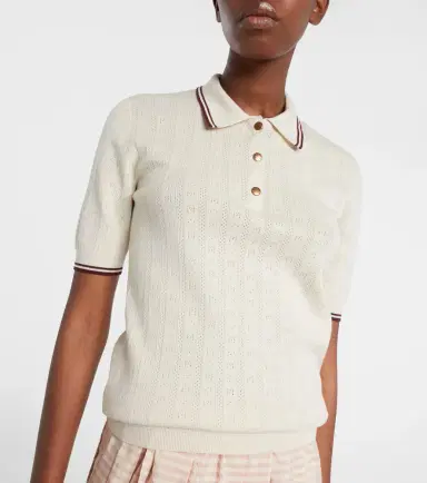 Moncler Pointelle cotton polo shirt | Thumbnail 3