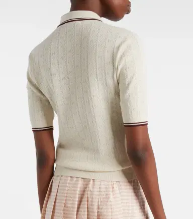 Moncler Pointelle cotton polo shirt | Thumbnail 5