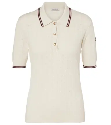 Moncler Pointelle cotton polo shirt | Thumbnail 1