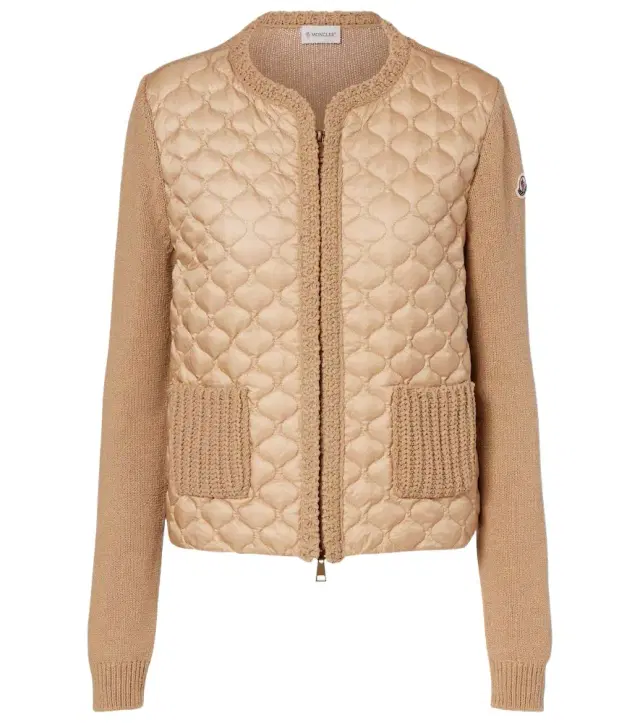 Down-paneled cardigan