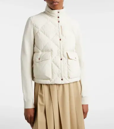 Moncler Down-paneled cardigan | Thumbnail 5 Moncler Down-paneled cardigan | Thumbnail 5