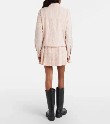 Moncler Checked pleated cotton-blend miniskirt | Thumbnail 4 Moncler Checked pleated cotton-blend miniskirt | Thumbnail 4