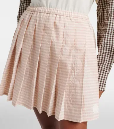 Moncler Checked pleated cotton-blend miniskirt | Thumbnail 5 Moncler Checked pleated cotton-blend miniskirt | Thumbnail 5