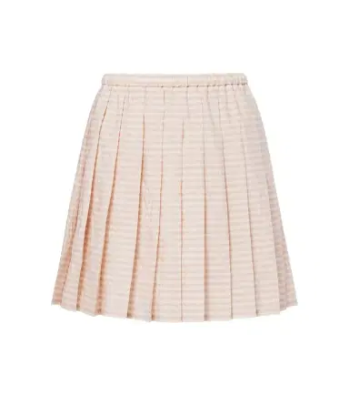 Moncler Checked pleated cotton-blend miniskirt | Thumbnail 1 Moncler Checked pleated cotton-blend miniskirt | Thumbnail 1