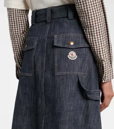 Moncler Belted denim midi skirt | Thumbnail 2 Moncler Belted denim midi skirt | Thumbnail 2