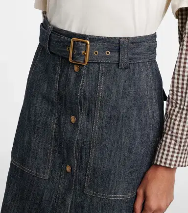 Moncler Belted denim midi skirt | Thumbnail 5 Moncler Belted denim midi skirt | Thumbnail 5