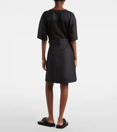 Moncler Belted cotton-blend jersey minidress | Thumbnail 3 Moncler Belted cotton-blend jersey minidress | Thumbnail 3