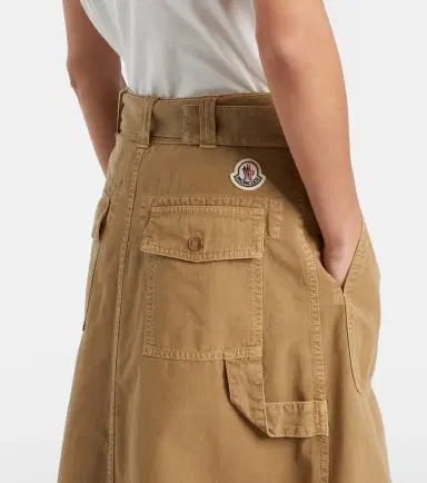 Moncler Belted denim midi skirt | Thumbnail 5