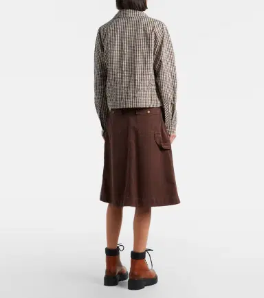 Moncler Belted denim midi skirt | Thumbnail 3
