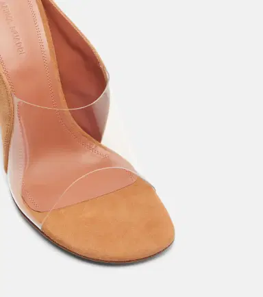 Amina Muaddi Mackenzie PVC and suede mules | Thumbnail 3