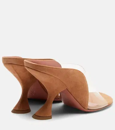 Amina Muaddi Mackenzie PVC and suede mules | Thumbnail 4