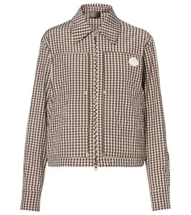 Moncler Checked cotton-blend jacket
