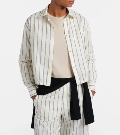 Moncler triped cotton and silk shirt | Thumbnail 6 Moncler triped cotton and silk shirt | Thumbnail 6