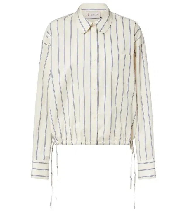 Moncler triped cotton and silk shirt