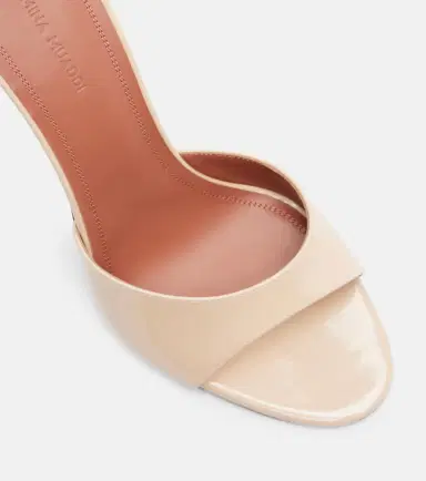 Amina Muaddi Elodie 105 patent leather mules | Thumbnail 4