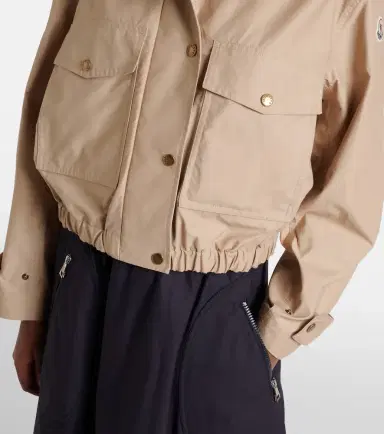 Moncler Carex cropped hooded cotton-blend poplin jacket | Thumbnail 2 Moncler Carex cropped hooded cotton-blend poplin jacket | Thumbnail 2