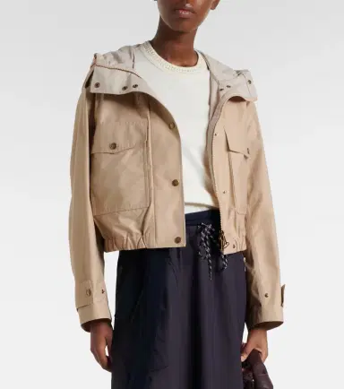 Moncler Carex cropped hooded cotton-blend poplin jacket | Thumbnail 3 Moncler Carex cropped hooded cotton-blend poplin jacket | Thumbnail 3