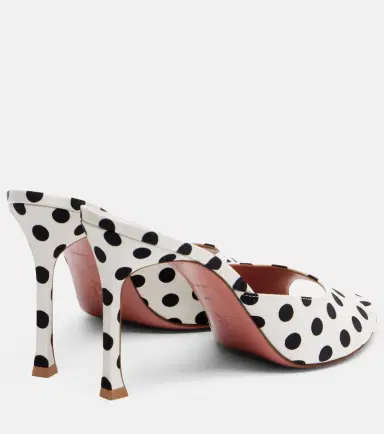 Amina Muaddi Alexa polka-dot satin mules | Thumbnail 2 Amina Muaddi Alexa polka-dot satin mules | Thumbnail 2